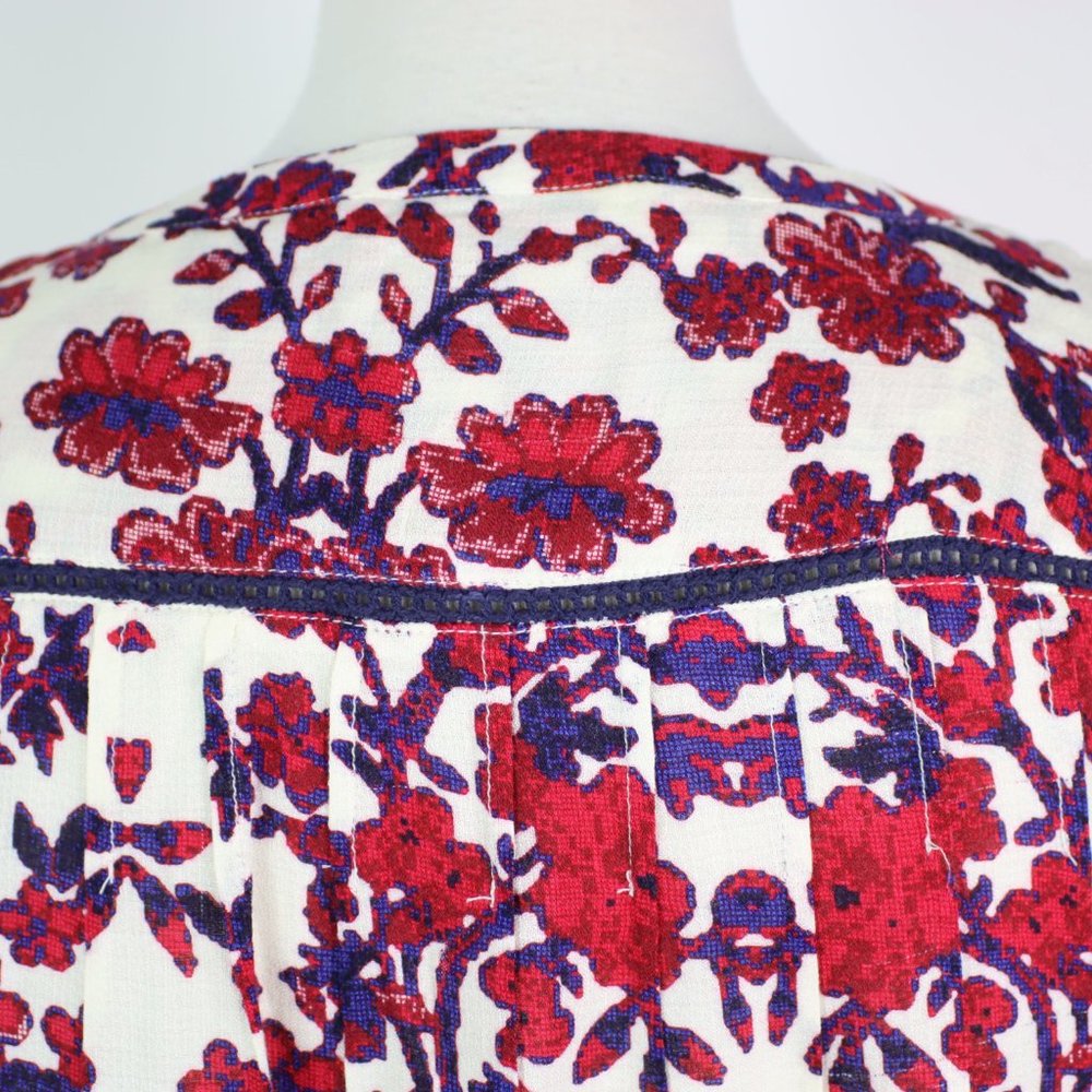 Lucky Brand Womens Small Floral Button Front Shirt Top - Picture 4 of 5